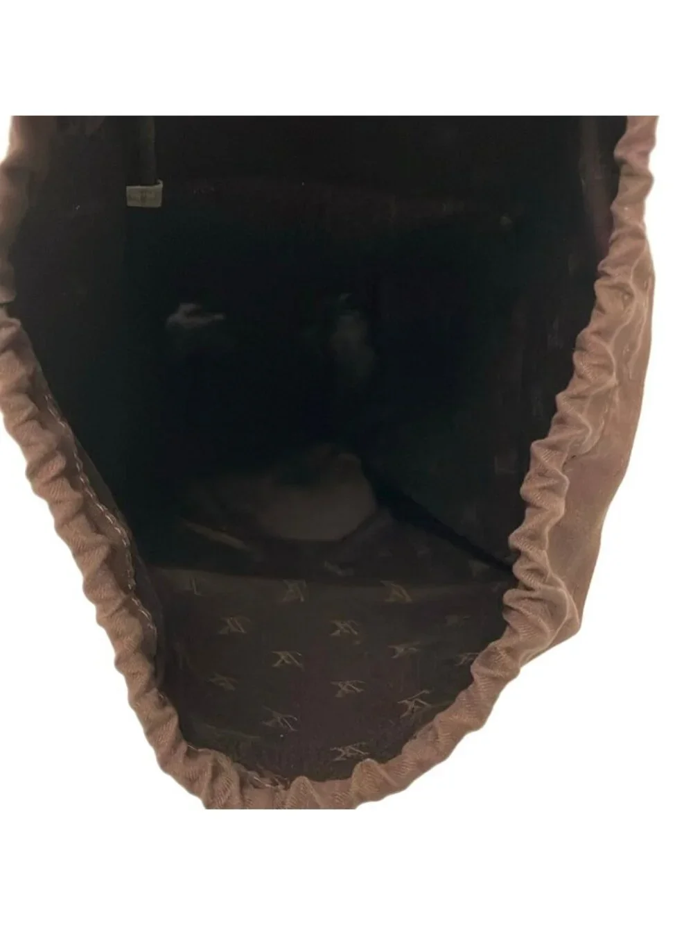Louis Vuitton Pouch Rondo Brown Cotton